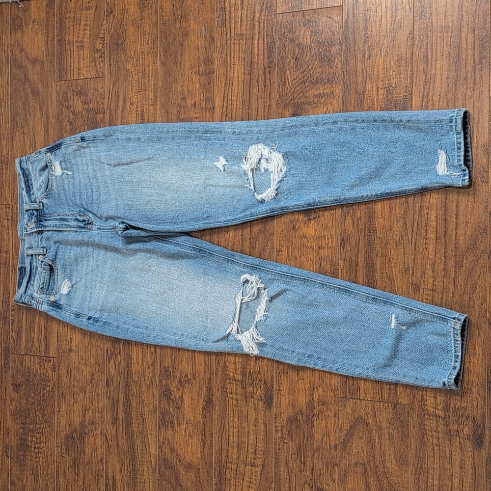 American Eagle Distressed Blue Denim Jeans Size 00
